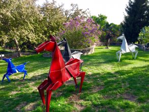 Origami in the Garden: Horses
