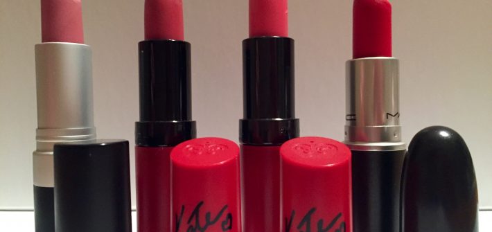 Revlon, Rimmel and MAC Lipstick