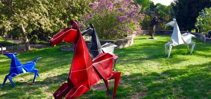 Origami in the Garden: Horses